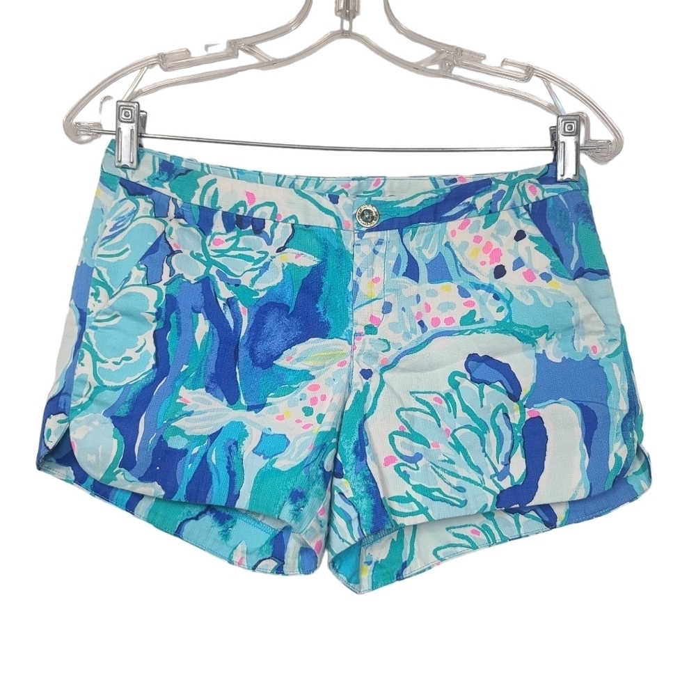 Lilly Pulitzer Adie Blue Pink Shorts 00